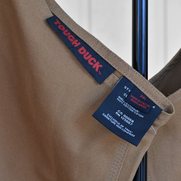 Tough Duck Brown Canvas Chaps Leg 34 Model 604946 New With Tag - Picture 4 of 5